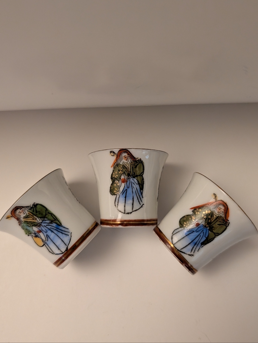 Vintage Set Of Miniature Sake Cups
